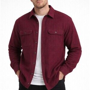 Lucky Brand NEW Soft Cotton Flannel Shirt Men's XXL Wine Burgundy Button Up